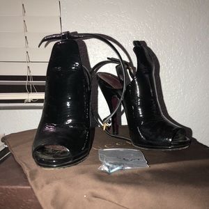 Black Gucci Leather Heels